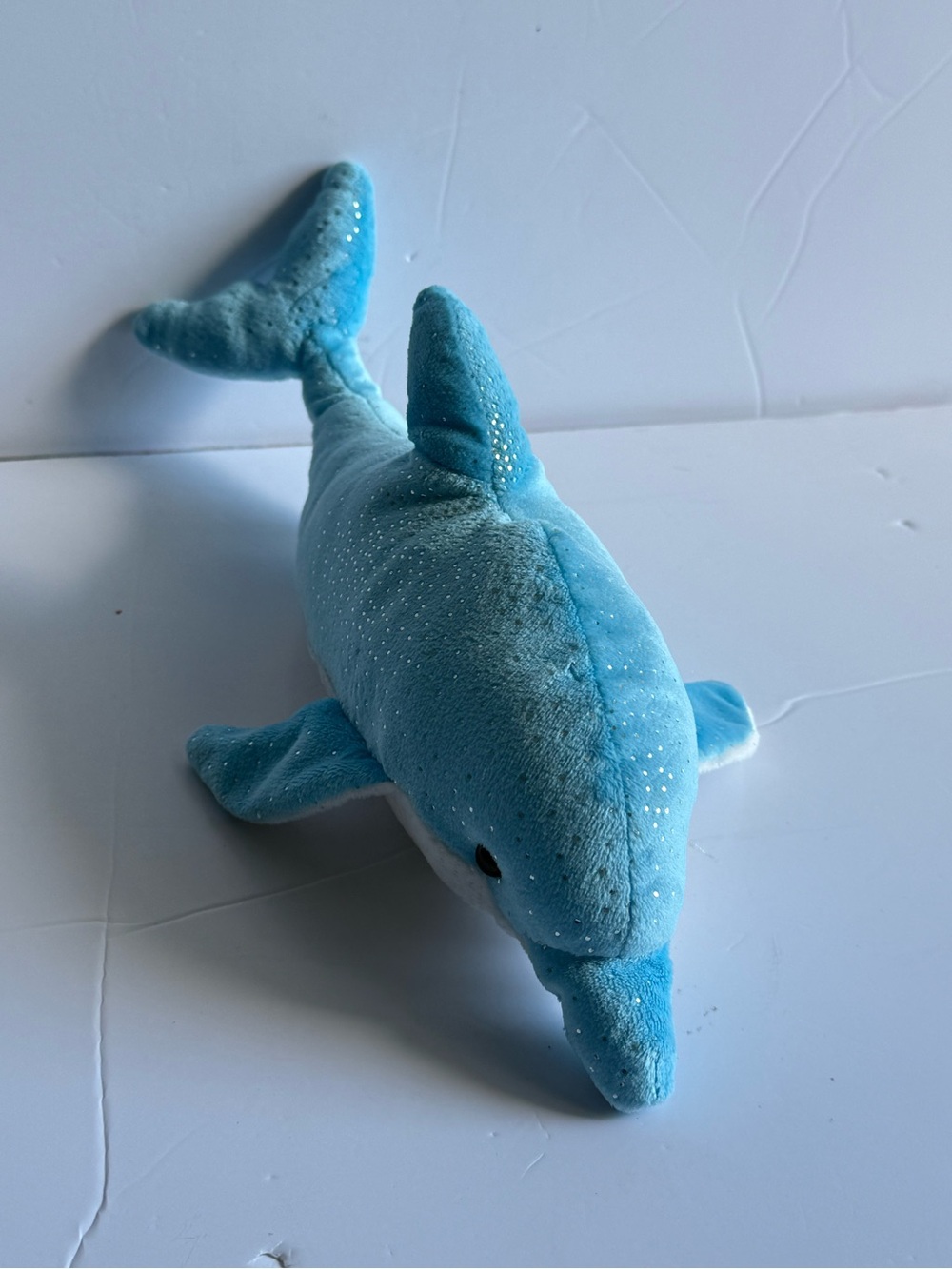 Douglas Benny Dolphin Plush Stuffed Animal White Blue Sea Creature Cuddle Toys